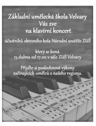 plakát klavírní koncert 15.4.2014