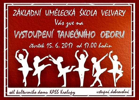 plakát taneční vystoupení 2017